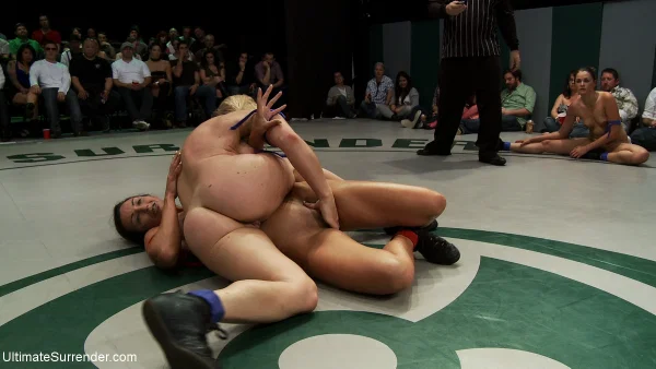 Naked girls participate in a lesbian wrestling match before a crowd  - Sports, Emo, Lesbian, Tall, BDSM, Bondage, White, Sexy, Brunette, Blonde  - Photo 19