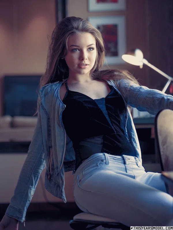 Gorgeous girl Lana Lea takes off denim clothing to model in the nude  - Jeans, Clothed, Amateur, Lingerie, Ass, Tiny Tits, Natural Tits, Model, High Heels, PAWG  - Photo 3