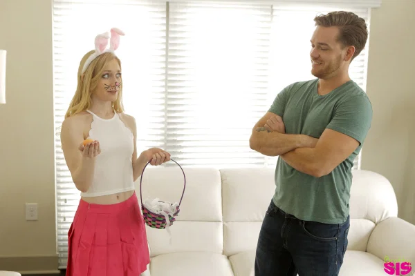 Cute blonde teen Emma Starletto seduces her stepbrother in bunny outfit  - Cosplay, Skinny, Step Sister, Blonde, Teen, Family, Hardcore, Handjob, Clothed, Reality  - Photo 2
