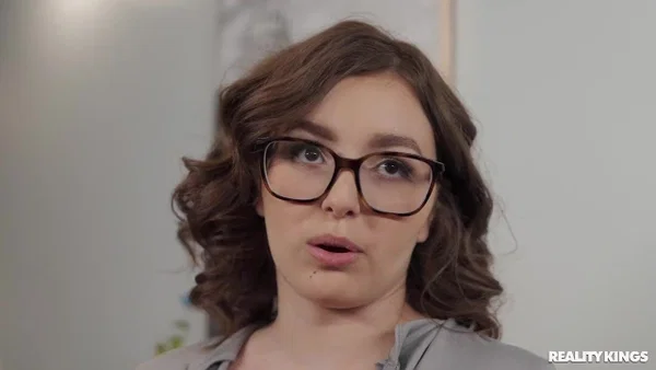 Brunette babe Leana Lovings gets a thorough dicking in a 3some with a couple  - Big Cock, Groupsex, Interracial, Glasses, Blowjob, Reality, Cheating, Pussy, Ass, Big Tits  - Photo 2