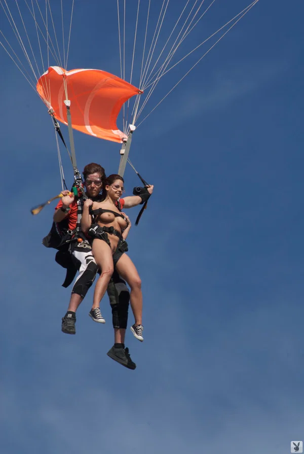 Models with stunning curves having fun naked on water zip lines and parachutes  - Centerfold, Asian, MILF, Babe, Bikini, Skinny, Beautiful, Outdoor, Boots, Brunette  - Photo 8