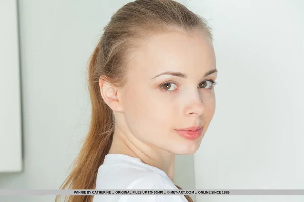 European teen babe Winnie undressing in kitchen for glamour photo spread  - Mature, Teen, European, Babe, MILF, Shaved, Face, Kitchen, Ass, Glamour  - Photo 3