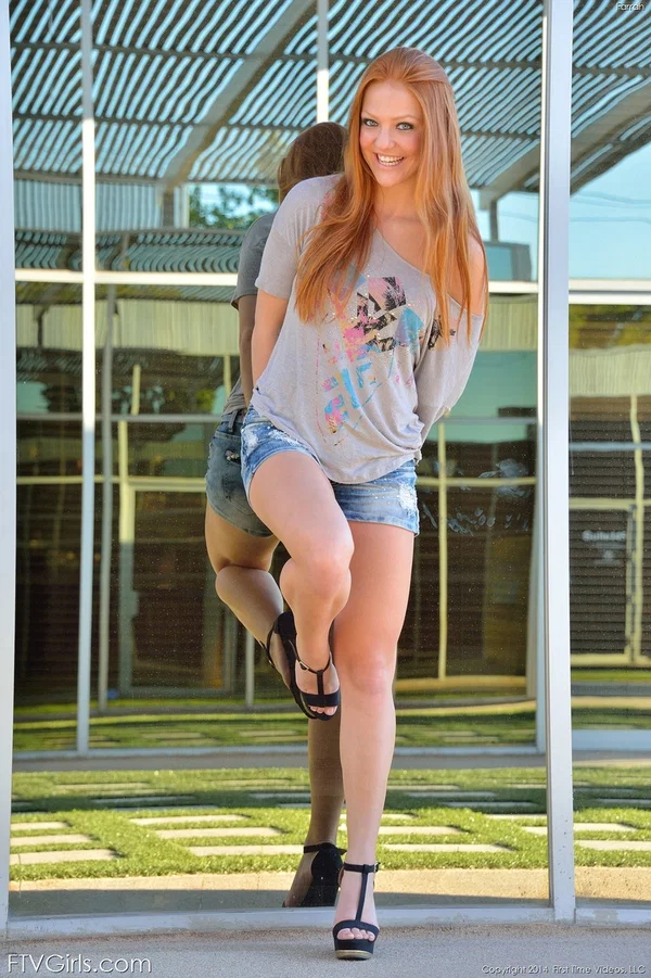 Redheaded babe Farrah shows her lovely titties and fine butt in public  - Public, Redhead, Amateur, Glamour, Massage, Outdoor, Beautiful, Teen, Babe, Pretty  - Photo 2