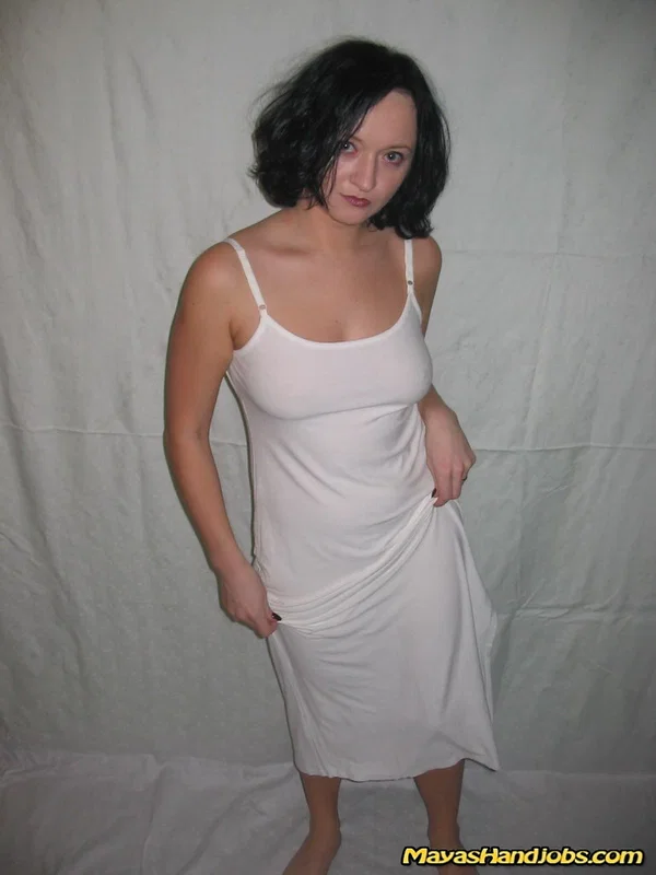 Kinky MILF Mayas Handjobs flaunts her hot natural tits and tasty pussy  - MILF, Short Hair, Brunette, Non Nude, Spreading, Pussy  - Photo 2