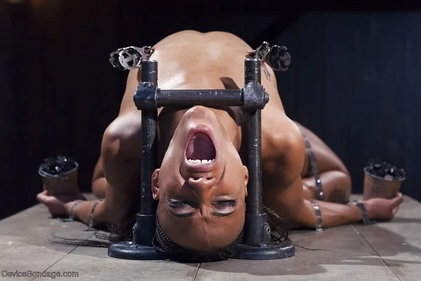 Ebony chick Nikki Darling gets whipped & has her ass toyed in straight-jacket  - Bondage, Ebony, Fetish, Dildo, BDSM, Anal, Close Up, Ass, African, Nipples  - Photo 10