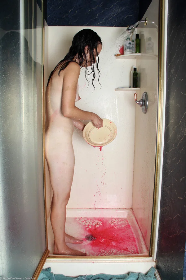 Sweet teen with a slim body Severine spreads her twat lips in the shower  - Shower, Mature, MILF, Tiny Tits, Wet, Amateur, Pussy, Shaved, Ass, Spreading  - Photo 17