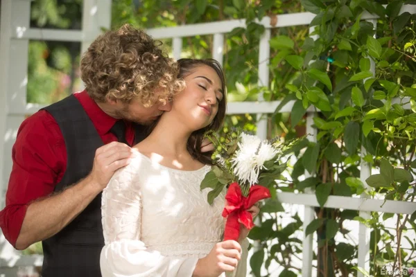 Petite erotic bride Latina Sara Luvv peels to pose naked in the wedding bower  - Wedding, Dress, Upskirt, Reality, Teen, Latina, Clothed, Petite, Outdoor, Ass  - Photo 11