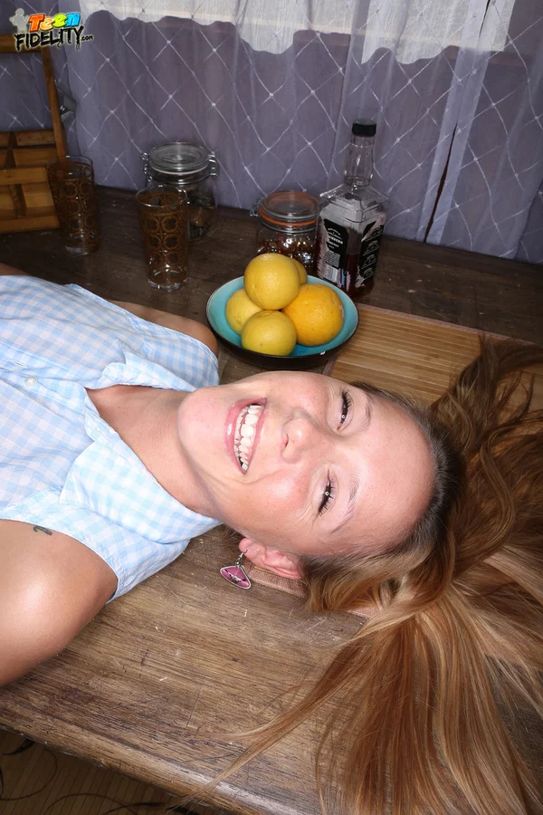 Slender teen with freckles Hollie Mack reveals tiny tits & lies on the table  - Shorts, Natural Tits, Tiny Tits, Blonde, Panties, Ass, Bath, PAWG, Pornstar, High Heels  - Photo 15