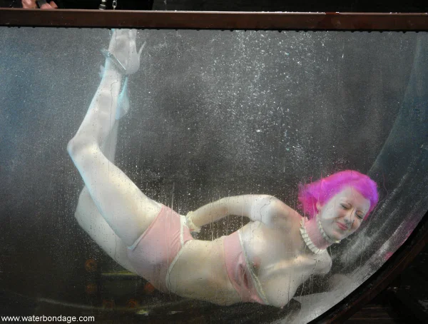 Water Bondage performed by Cherry Torn Sex Images  - Lingerie, Fetish, Wet, Short Hair, Bondage, BDSM, Feet, Sexy, White, Pale  - Photo 7