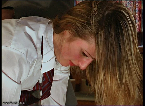 Misbehaving student gets bent over a man's knee for a hard spanking  - Spanking, Schoolgirl, Old Man, Upskirt, Fetish, PAWG, Bondage, Face, Ass, Uniform  - Photo 11