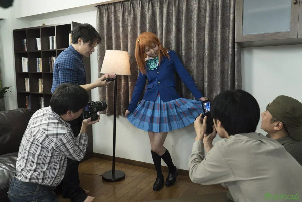 Flame-haired Asian girl Ai Misaki gets creampied in a wild gangbang  - Japanese, Asian, Schoolgirl, Gangbang, Pussy, Blowbang, Spreading, Blowjob, Feet, Handjob  - Photo 4