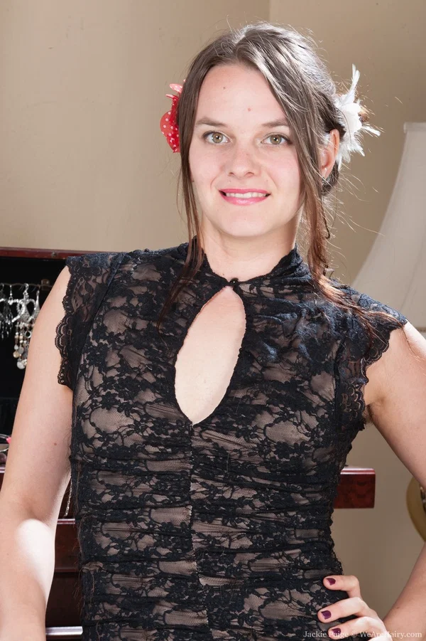 White chick Jackie Paige reveals her hairy armpits and bush in black stockings  - Hairy, Spreading, Stockings, Panties, Tiny Tits, Babe, Ass, Upskirt, Skirt, High Heels  - Photo 3