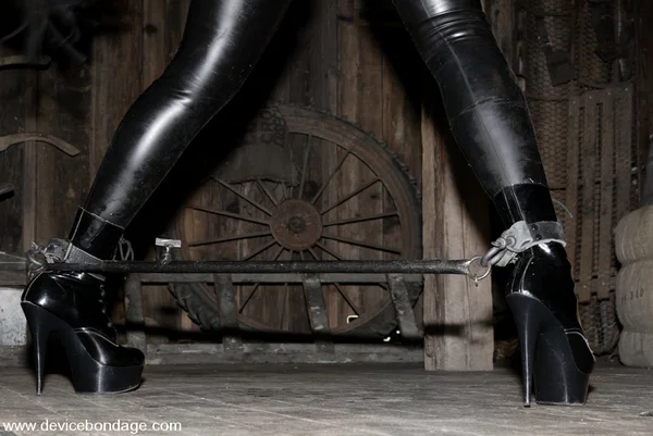 Claire Adams sports red lips during the course of a hardcore bondage scene  - MILF, BDSM, Face, Ass, Redhead, Bondage, Boots, Natural Tits, Feet, Nipples  - Photo 5