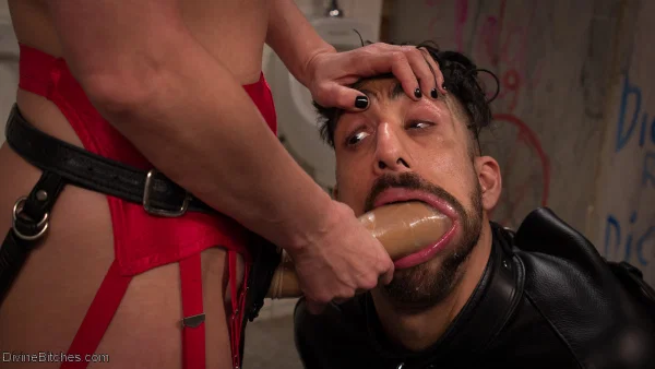 Cruel femdom Maitresse Madeline Marlowe pegging her slave doggystyle  - Pegging, Strapon, Femdom, Bondage, BDSM, Uniform, Stockings, Pussy, High Heels, Close Up  - Photo 4
