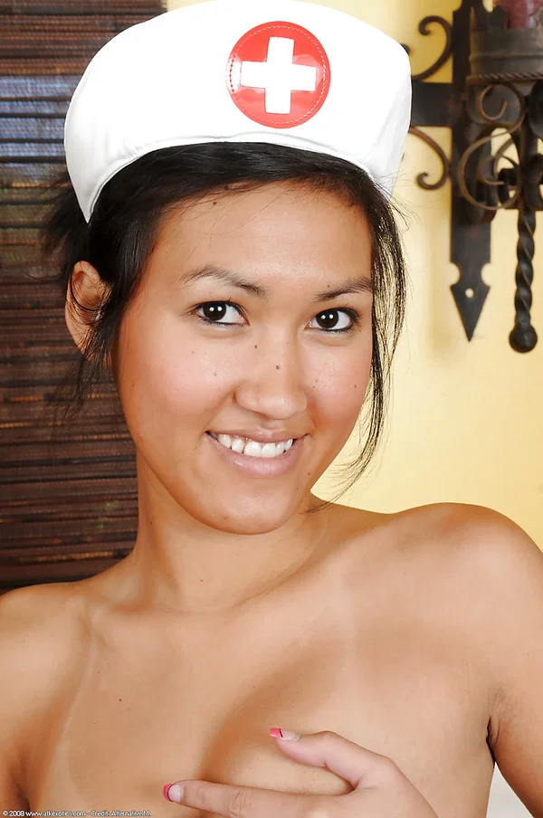 Asian amateur Julie flashing sexy upskirt black panties in nurse uniform  - Nurse, Babe, Asian, Amateur, Uniform, Shaved, Ass, Spreading, Pussy, Beautiful  - Photo 16