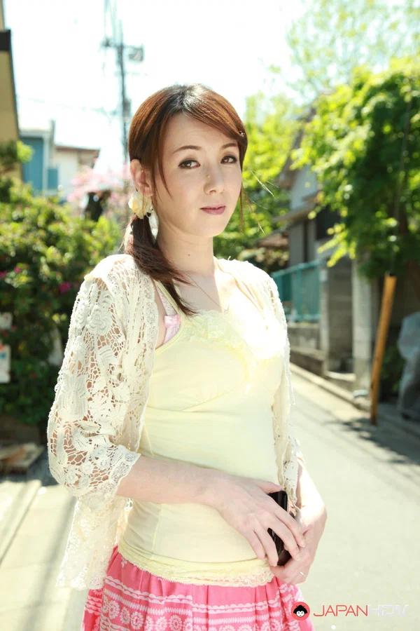 Japanese fashion model Chika Sasaki poses non nude in a knee length skirt  - Japanese, Asian, Non Nude, Skirt, Redhead, Outdoor, Babe, Beautiful, Solo  - Photo 14