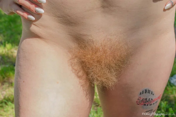 Kinky amateur with a big ass Vestacia JonQuil flaunts her hairy pussy outdoors  - Pussy, Hairy, Saggy Tits, Close Up, Redhead, Outdoor, Big Tits, Amateur, Petite, Armpit  - Photo 16