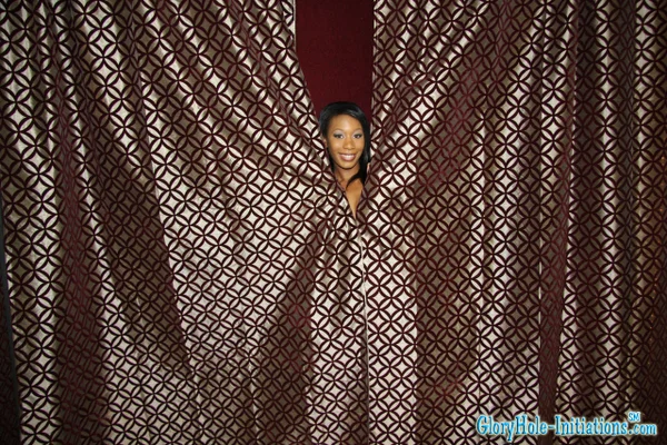 Ebony girl Rane Revere receives a cumshot in mouth at a gloryhole  - Gloryhole, Ebony, Piercing, African, Brunette, Hairy, Ass, MILF, Panties, Tattoo  - Photo 1