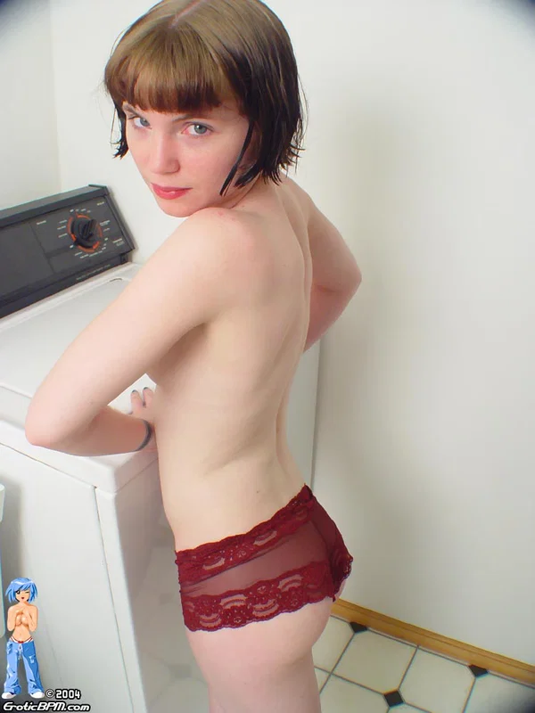 Charming teen Gwen does a slow striptease in a casual manner  - Fetish, Teen, Babe, Nipples, Panties, Undressing, Lingerie, Clothed, Masturbation, Skirt  - Photo 7