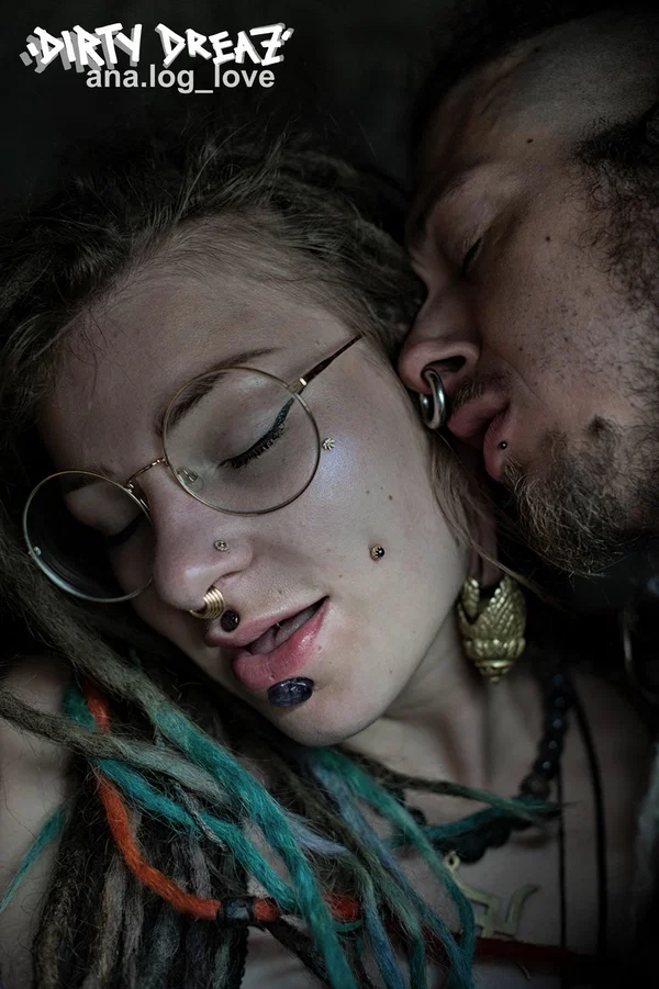 Alternative couple Franzz Von Kreidl & Kalipeez sport dreadlocks during sex  - Shower, Fetish, Ass Fucking, Hardcore, Glasses, Kissing, Pigtails, Doggy Style, Tattoo, Panties  - Photo 9