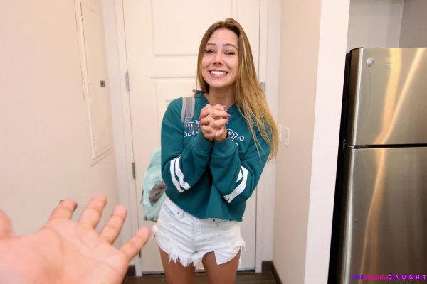 White teen Avery Cristy sucks and fucks her stepbrother's big dick POV style  - POV, Hardcore, Teen, Step Sister, Ass, Family, Big Cock, Reality, Handjob, Shorts  - Photo 3