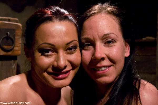 Restrained female slave is forced to listen to her lesbian lover scream  - Mature, MILF, BDSM, Femdom, Lesbian, Bondage, Face, White, Feet, Close Up  - Photo 21