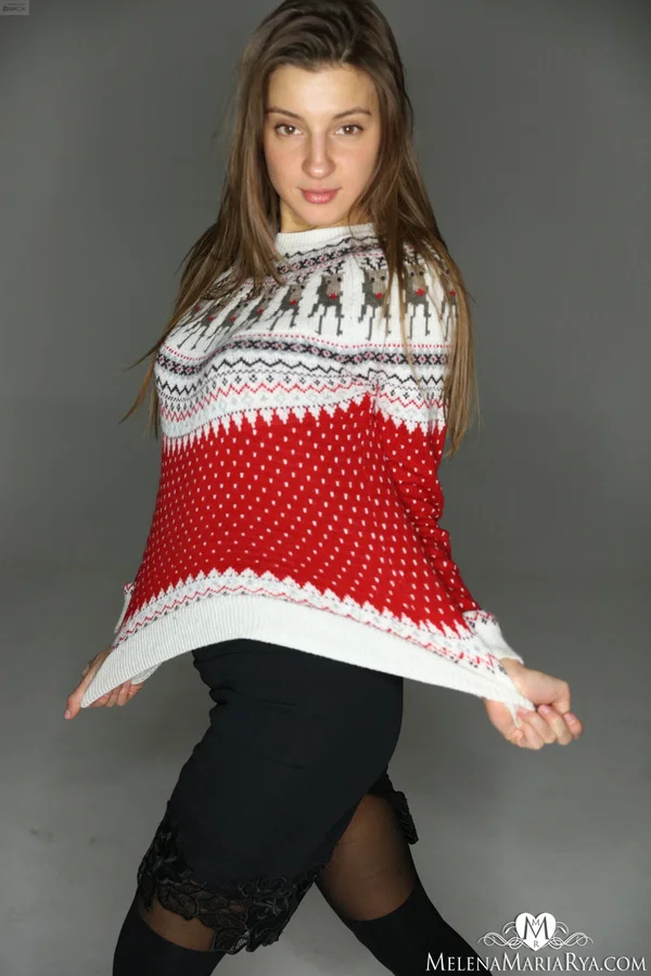 Melena Maria Rya Official Melena Tara  - Pantyhose, Beautiful, Babe, Skirt, Clothed, Ass, PAWG, European, Solo, White  - Photo 2