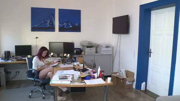 German chick Natalie Hot gets fucked by a machine dildo in the hands of her gf  - Girlfriend, Pussy, Spreading, Hardcore, Close Up, Shaved, Schoolgirl, Skirt, Non Nude, Brunette  - Photo 9
