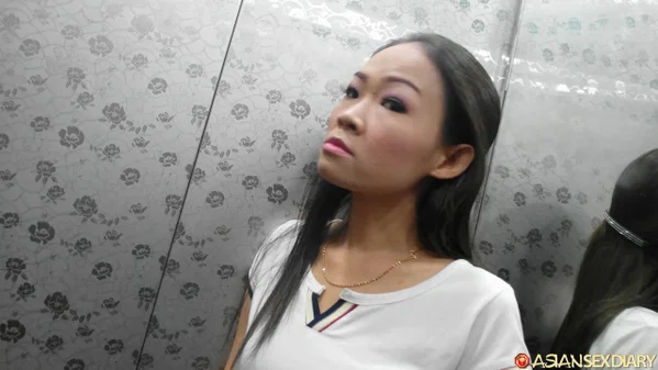 Skinny Asian teen Hong strips and gets her hairy beaver boned in POV  - Asian, Amateur, Petite, Cute, Skinny, Teen  - Photo 1
