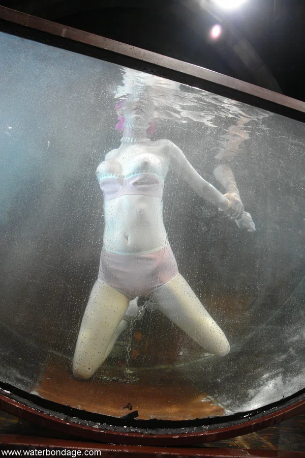 Water Bondage performed by Cherry Torn Sex Images  - Lingerie, Fetish, Wet, Short Hair, Bondage, BDSM, Feet, Sexy, White, Pale  - Photo 6