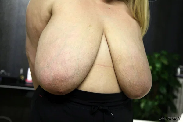 Chubby blonde Dalila lets out her magnificent breasts and flaunts them  - Mature, Big Tits, Nipples, Natural Tits, Close Up, Amateur, Lingerie, Legs, White, Non Nude  - Photo 17