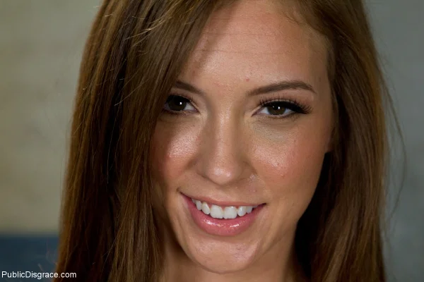 Solo model Maddy oReilly removes her clothes and underwear on a wall lined with  - Police, Bondage, Hairy, BDSM, White, Upskirt, Pussy, Brunette  - Photo 19