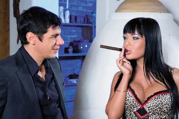 Hot chick with black hair sucks on a cock before and after anal sex  - Smoking, Blowjob, MILF, Cumshot, Hardcore, Big Tits, Pornstar, Anal, Shaved, Ass  - Photo 5